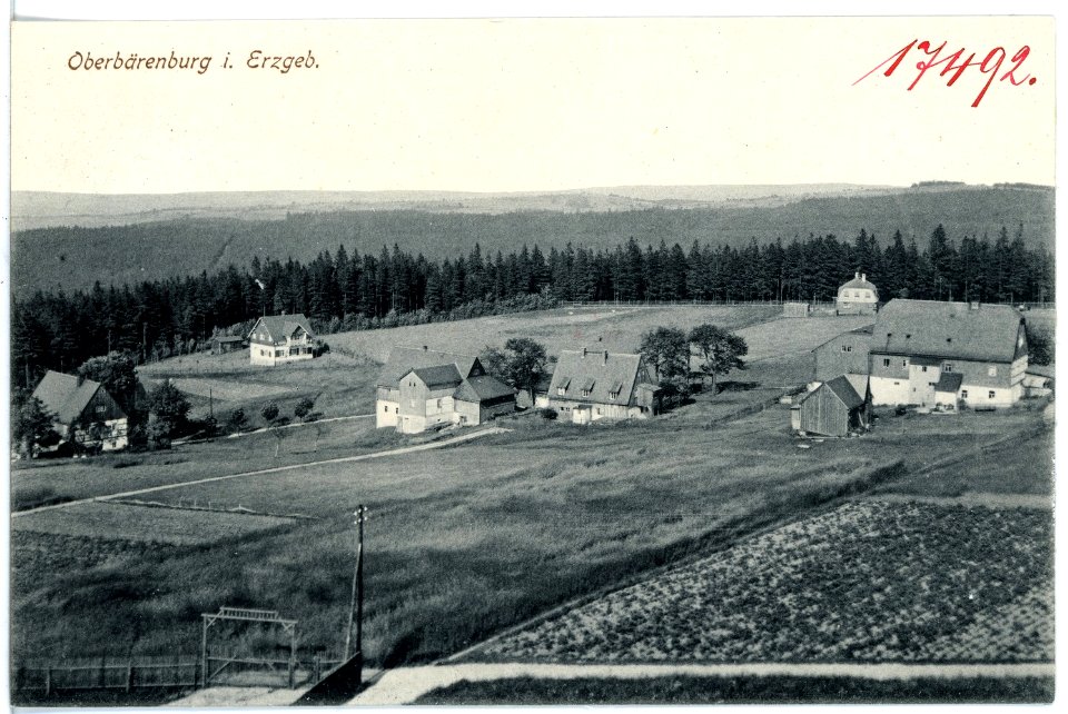 17492-Oberbärenburg-1914-Blick auf Oberbärenburg-Brück & Sohn Kunstverlag