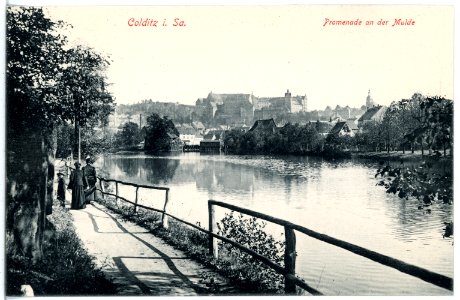 17449-Colditz-1914-Promenade an der Mulde-Brück & Sohn Kunstverlag