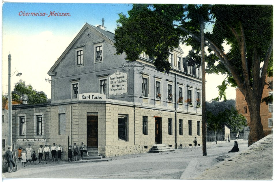16620-Meißen-1913-Obermeisa - Gasthaus Fuchsbau Jahnastraße-Brück & Sohn Kunstverlag