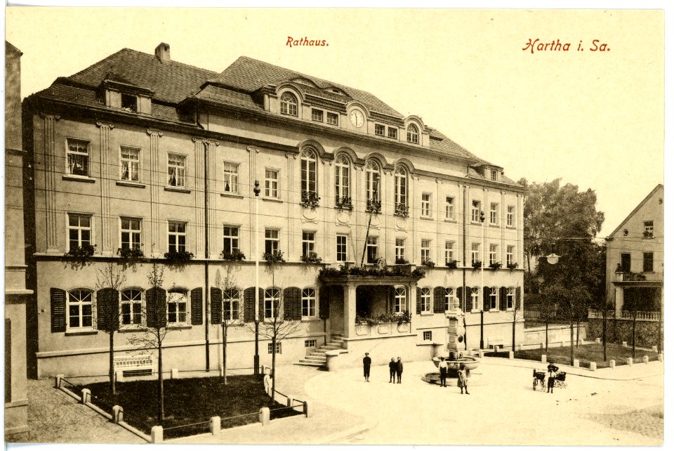 16623-Hartha-1913-Rathaus-Brück & Sohn Kunstverlag
