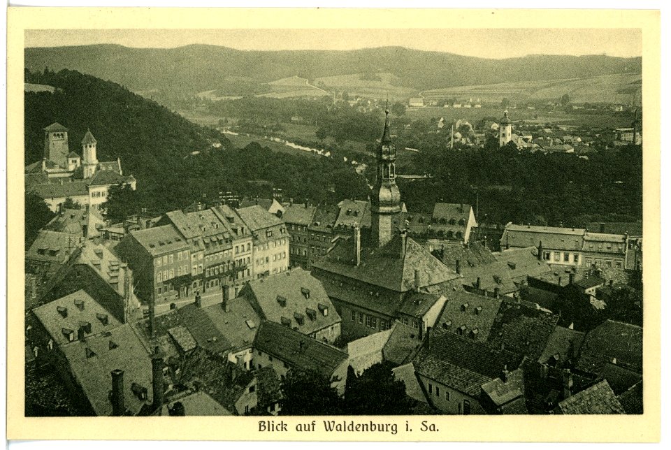 16710-Waldenburg-1913-Blick auf Waldenburg-Brück & Sohn Kunstverlag