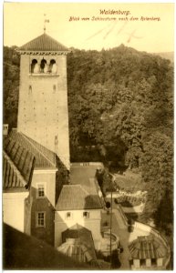 16600-Waldenburg-1913-Blick vom Schloßturm nach dem Rotenberg-Brück & Sohn Kunstverlag