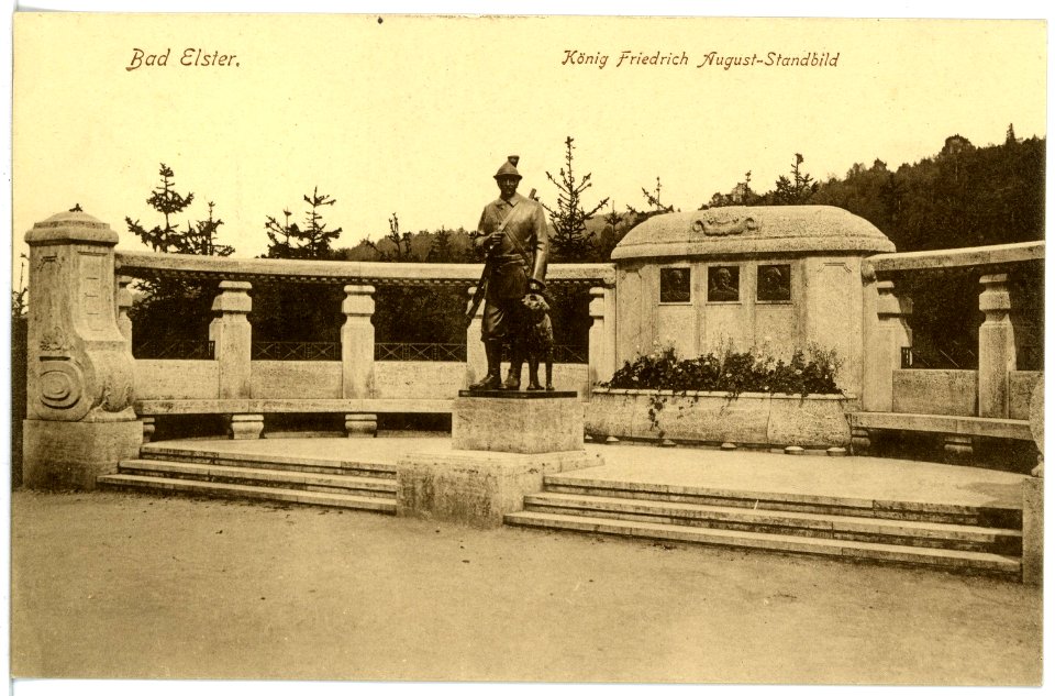 16935-Bad Elster-1913-König - Friedrich-August-Denkmal-Brück & Sohn Kunstverlag