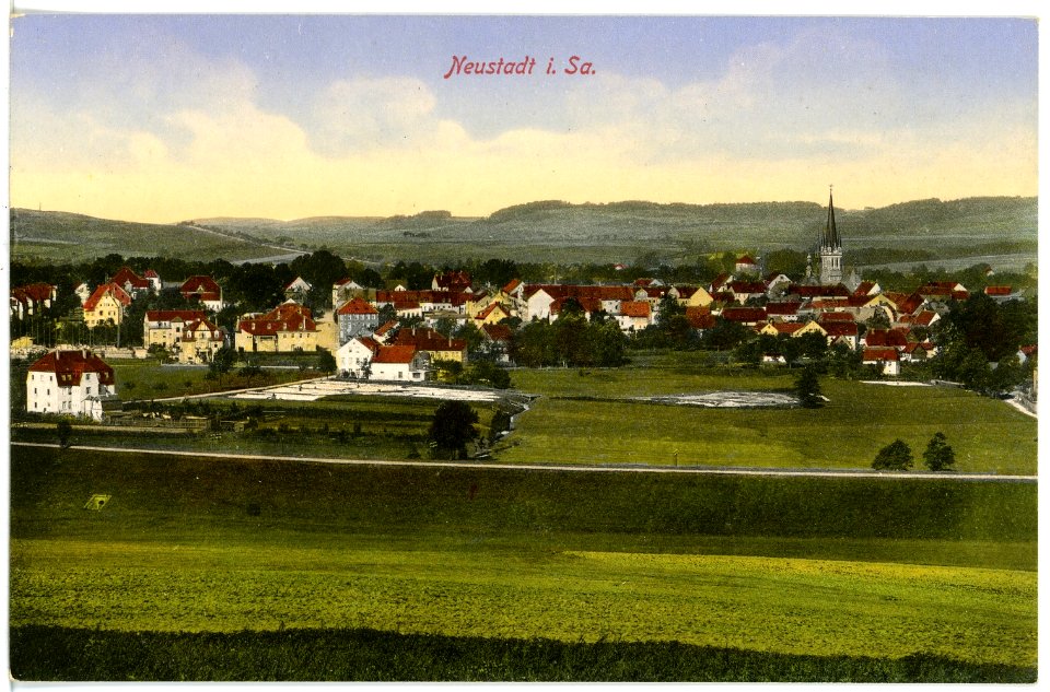 17061-Neustadt-1913-Blick auf Neustadt-Brück & Sohn Kunstverlag