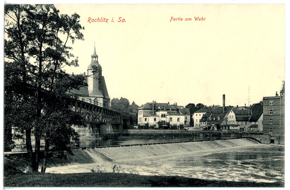 17085-Rochlitz-1913-Am Wehr-Brück & Sohn Kunstverlag