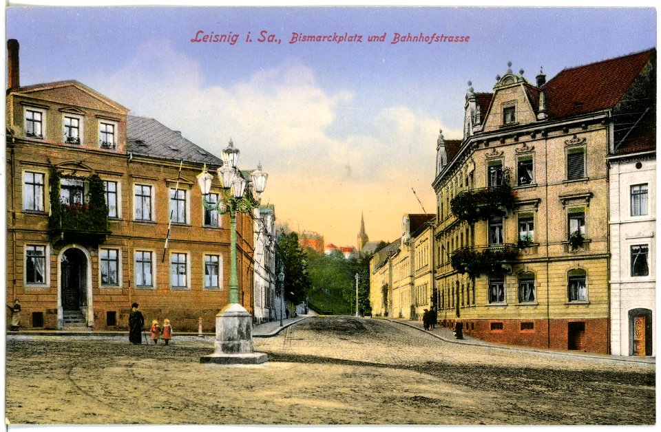 17389-Leisnig-1914-Bismarckplatz-Brück & Sohn Kunstverlag