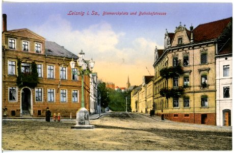 17389-Leisnig-1914-Bismarckplatz-Brück & Sohn Kunstverlag