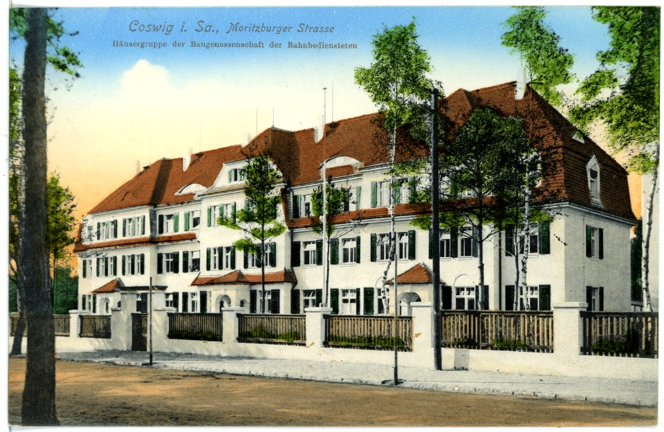 16896-Coswig-1913-Moritzburger Straße-Brück & Sohn Kunstverlag