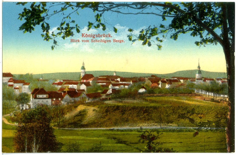 17395-Königsbrück-1914-Blick auf Königsbrück vom Scheibigen Berge-Brück & Sohn Kunstverlag