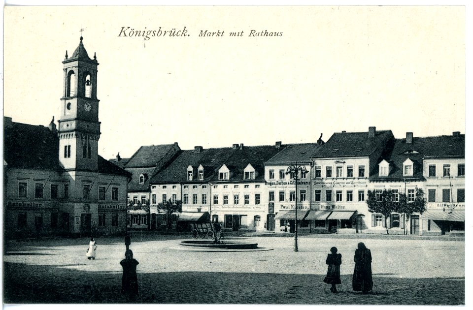 17227-Königsbrück-1913-Markt mit Rathaus-Brück & Sohn Kunstverlag