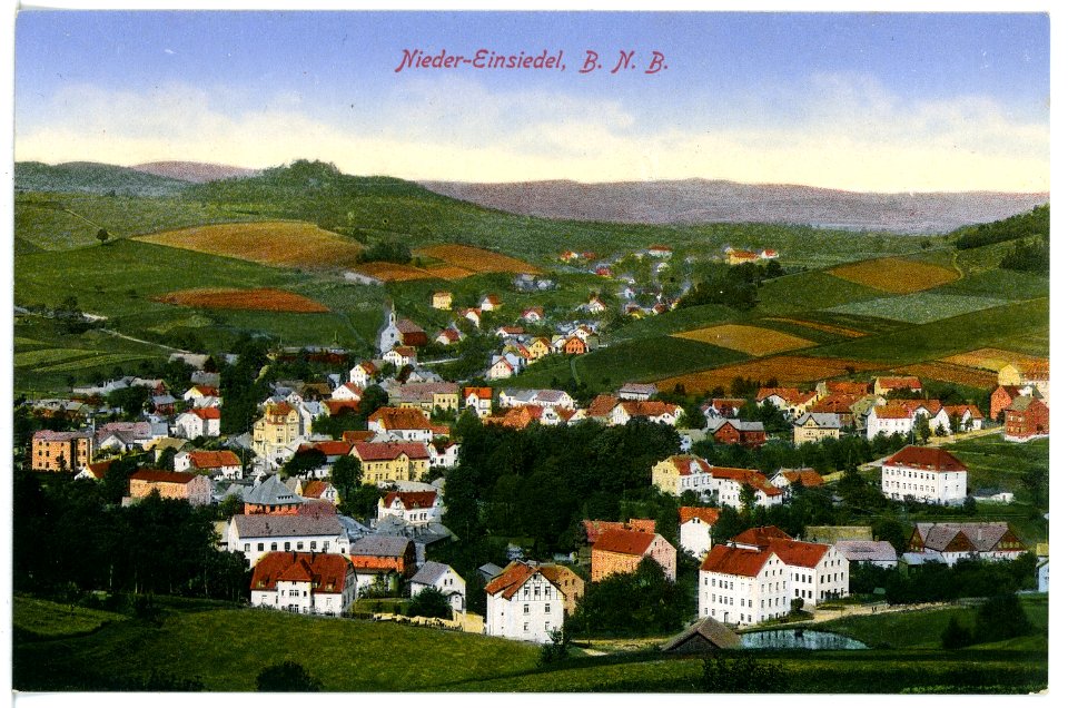 17005-Nieder-Einsiedel-1913-Blick auf Nieder-Einsiedel-Brück & Sohn Kunstverlag
