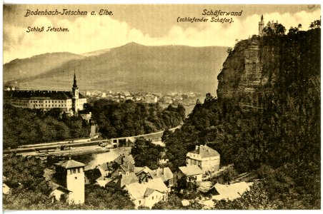 17447-Bodenbach-1914-Schäferwand und Schloß Tetschen-Brück & Sohn Kunstverlag