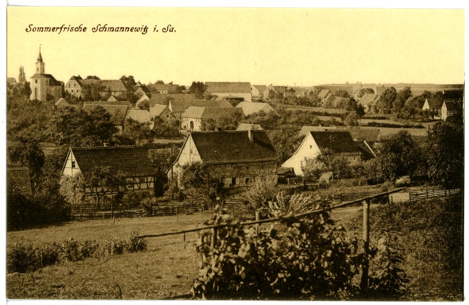 16923-Schmannewitz-1913-Blick auf Schmannewitz-Brück & Sohn Kunstverlag