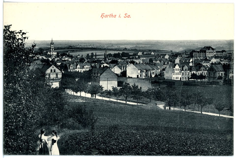 16627-Hartha-1913-Blick auf Hartha-Brück & Sohn Kunstverlag