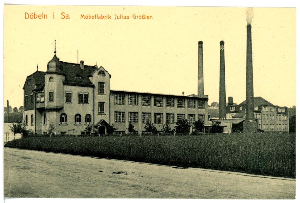 15832-Döbeln-1913-Möbelfabrik Julius Größler-Brück & Sohn Kunstverlag