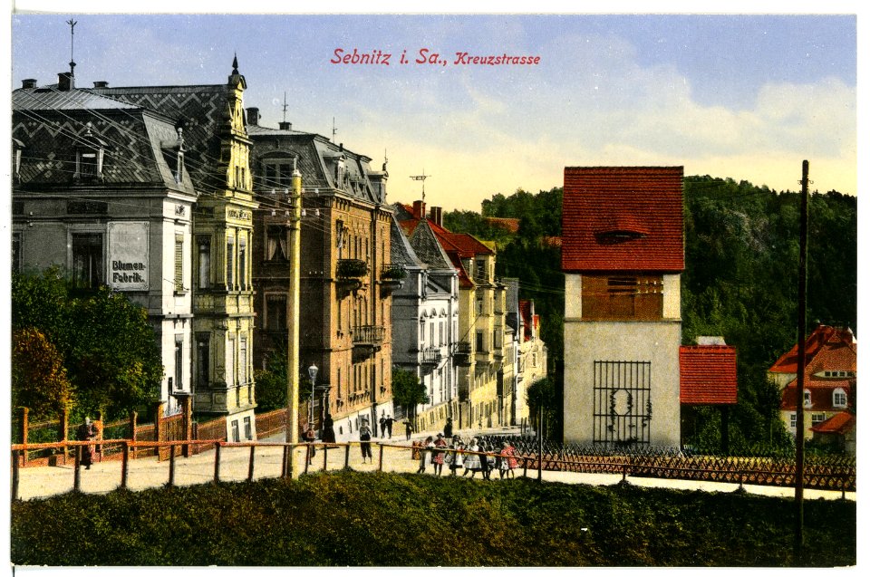 17117-Sebnitz-1913-Kreuzstraße-Brück & Sohn Kunstverlag