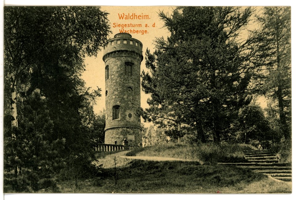 16491-Waldheim-1913-Siegesturm auf dem Wachberge-Brück & Sohn Kunstverlag