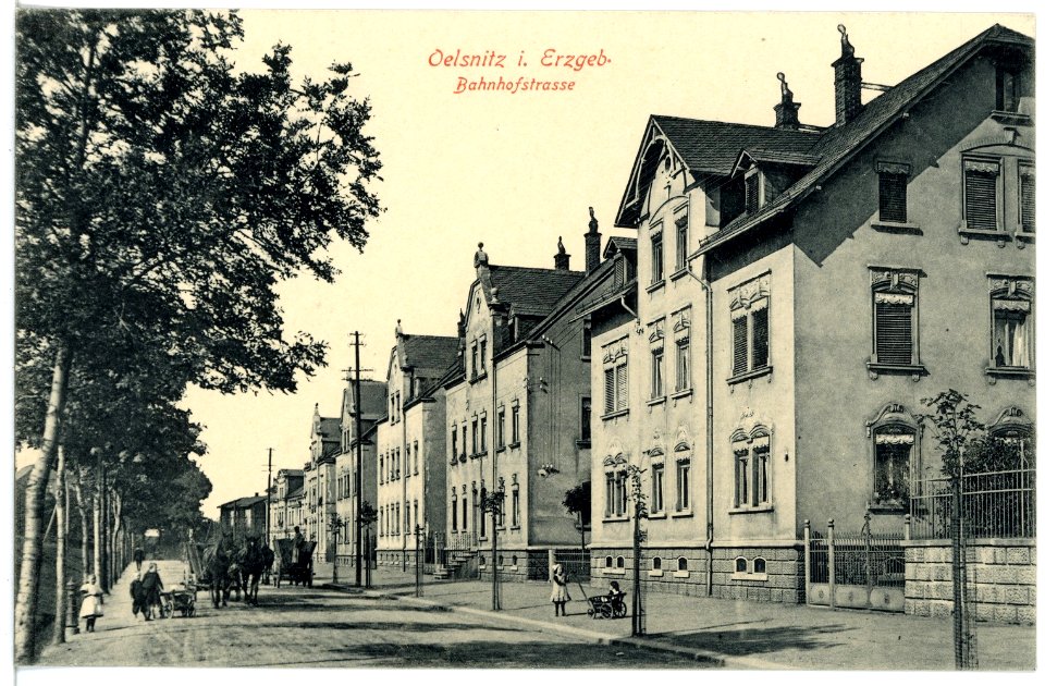 17042-Oelsnitz-1913-Bahnhofstraße-Brück & Sohn Kunstverlag