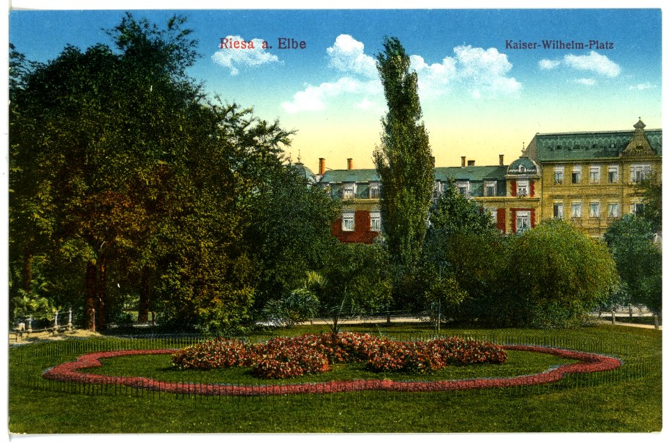 17120-Riesa-1913-Kaiser-Wilhelm-Platz-Brück & Sohn Kunstverlag