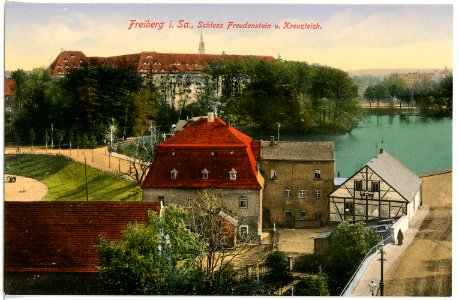 16532-Freiberg-1913-Schloß Freudenstein und Kreuzteich-Brück & Sohn Kunstverlag