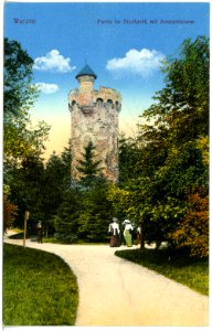 17030-Wurzen-1913-Stadtpark mit Aussichtsturm-Brück & Sohn Kunstverlag