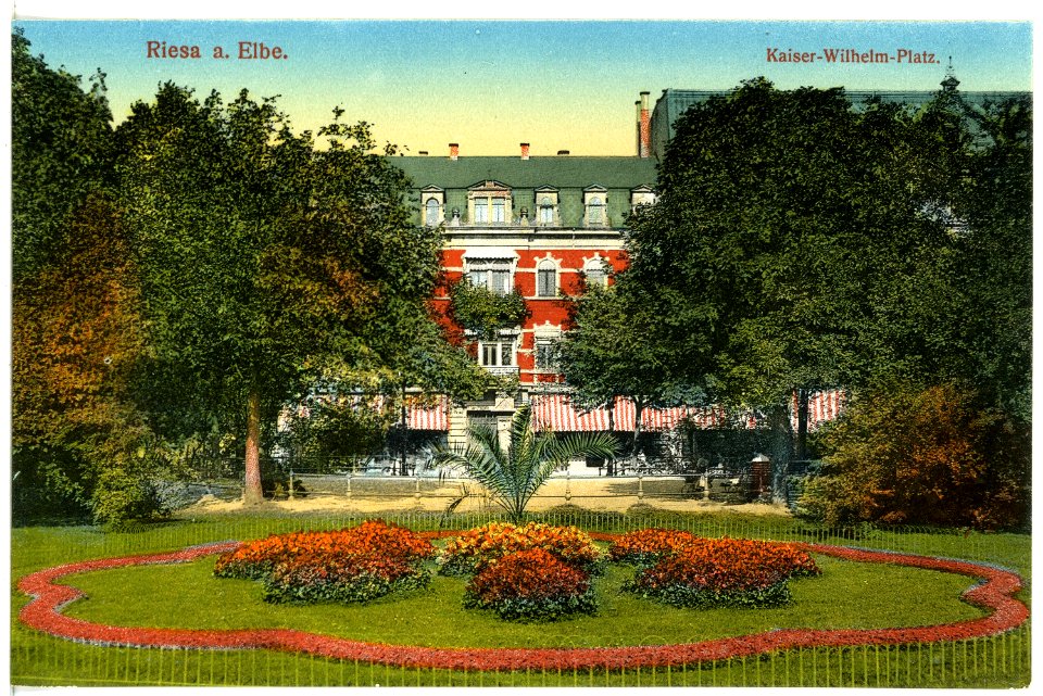 17054-Riesa-1913-Kaiser-Wilhelm-Platz-Brück & Sohn Kunstverlag