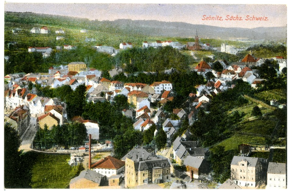 17107-Sebnitz-1913-Blick auf Sebnitz-Brück & Sohn Kunstverlag
