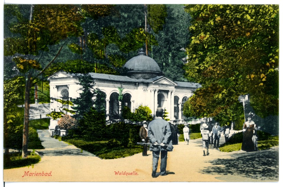 15826-Marienbad-1913-Waldquelle-Brück & Sohn Kunstverlag