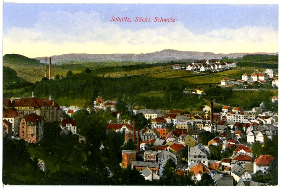 17108-Sebnitz-1913-Blick auf Sebnitz-Brück & Sohn Kunstverlag