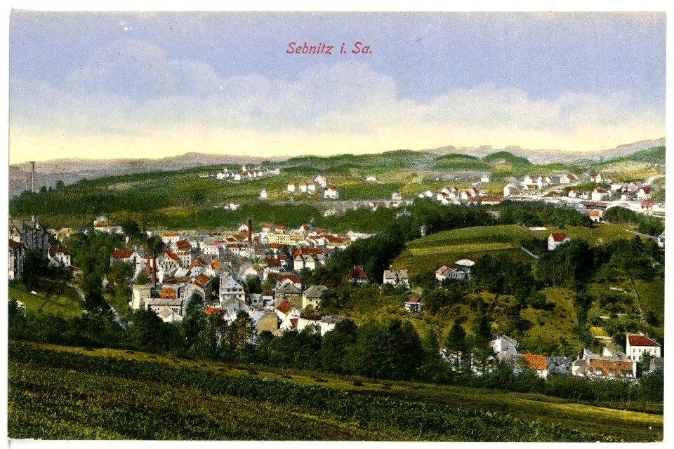 17109-Sebnitz-1913-Blick auf Sebnitz-Brück & Sohn Kunstverlag