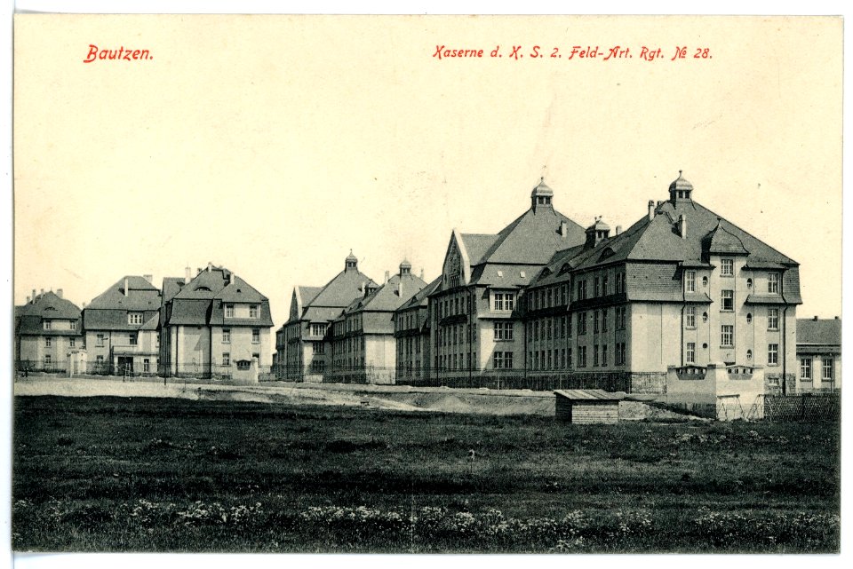 15858-Bautzen-1913-Kaserne des 2. Feld-Artillerie-Regiments Nr. 28-Brück & Sohn Kunstverlag