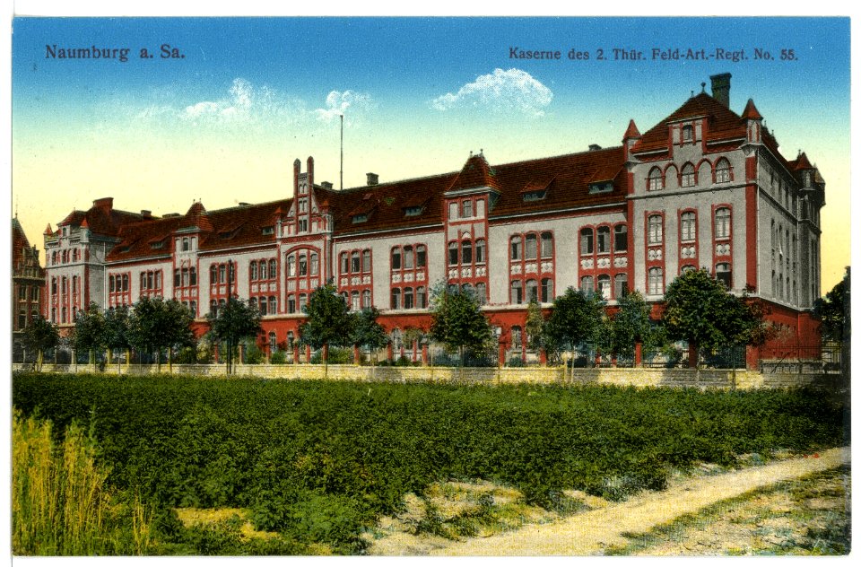 15920-Naumburg-1913-Kaserne des 2. Thüringischen Feld-Artillerie-Regiment Nr. 55-Brück & Sohn Kunstverlag