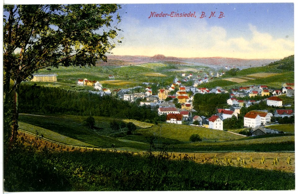17006-Nieder-Einsiedel-1913-Blick auf Nieder-Einsiedel-Brück & Sohn Kunstverlag