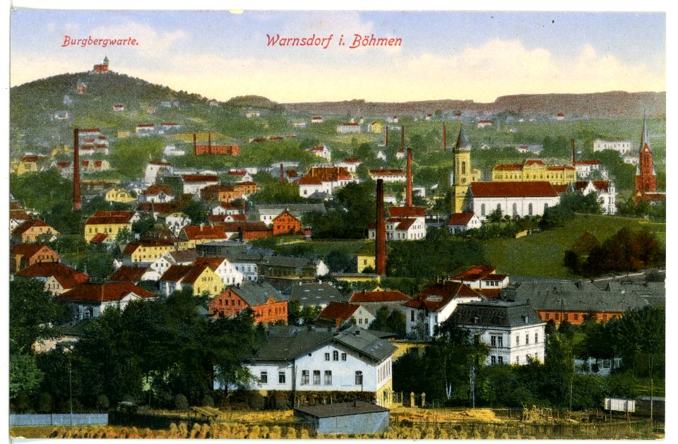 17098-Warnsdorf-1913-Blick auf Warnsdorf-Brück & Sohn Kunstverlag
