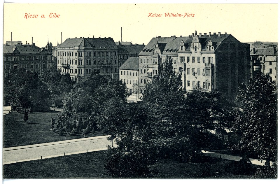17050-Riesa-1913-Kaiser-Wilhelm-Platz-Brück & Sohn Kunstverlag