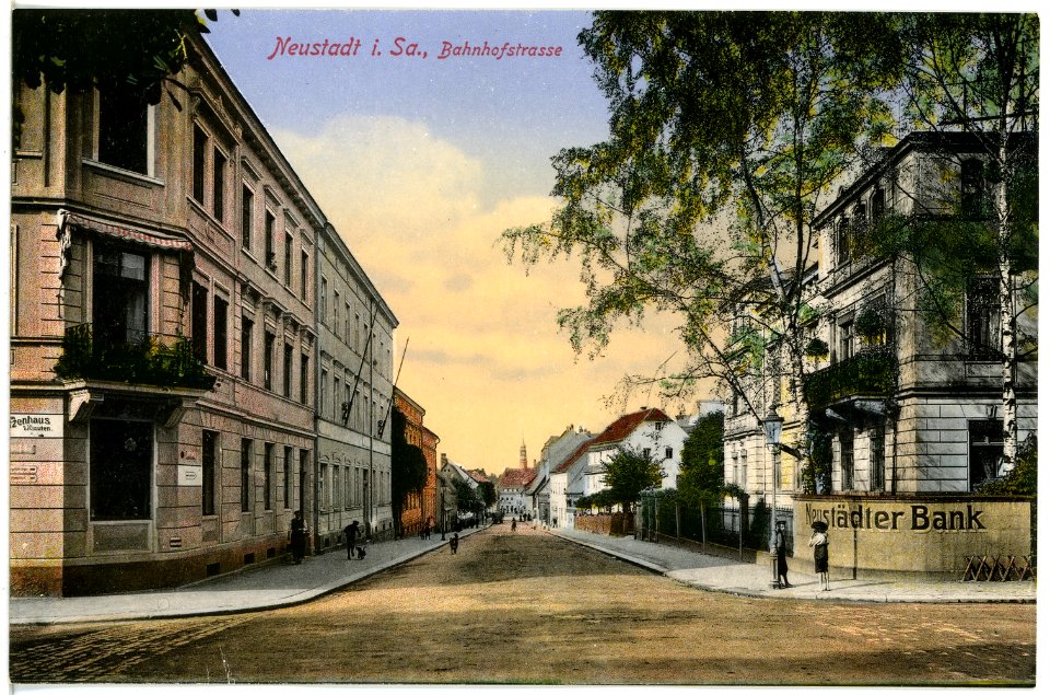 17128-Neustadt-1913-Bahnhofstraße-Brück & Sohn Kunstverlag