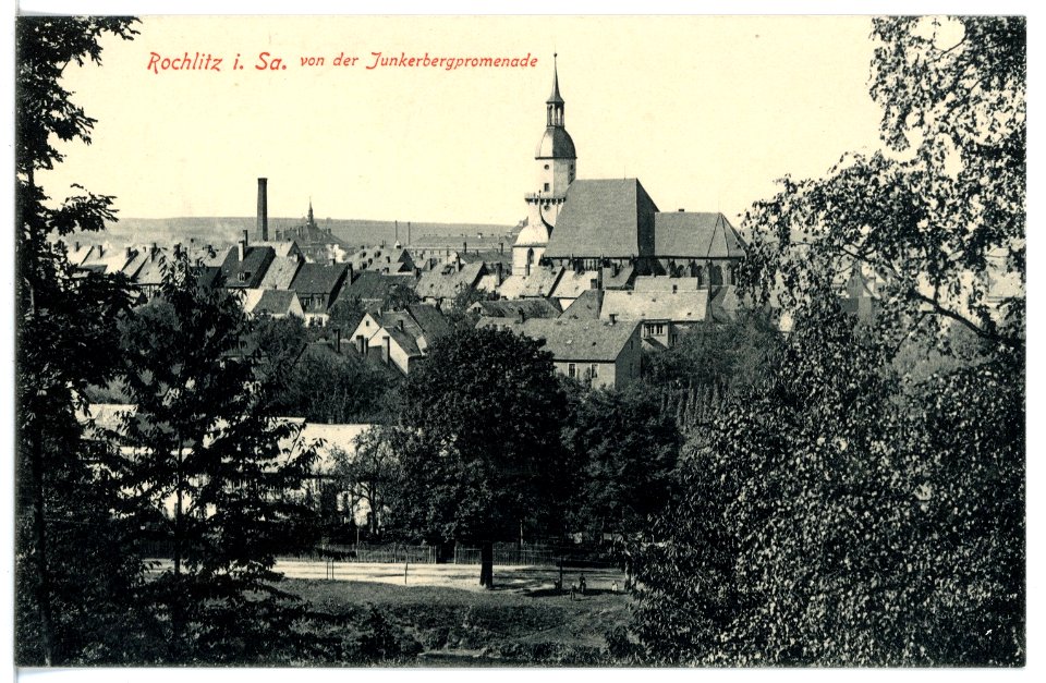 17080-Rochlitz-1913-Blick auf Rochlitz von der Junkerbergpromenade-Brück & Sohn Kunstverlag