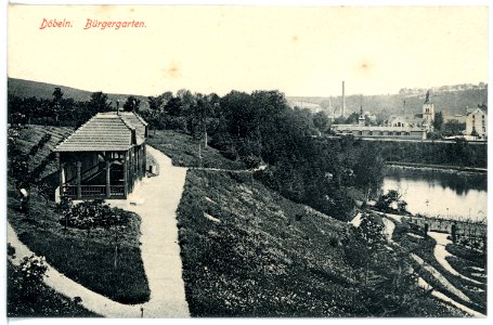 15929-Döbeln-1913-Bürgergarten-Brück & Sohn Kunstverlag
