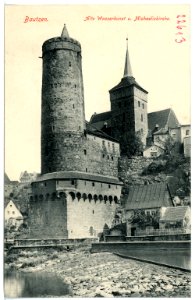 15872-Bautzen-1913-Alte Wasserkunst und Michaeliskirche-Brück & Sohn Kunstverlag