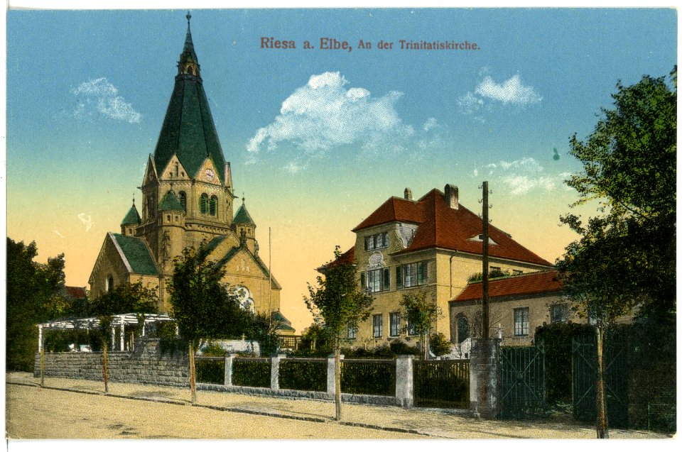 17055-Riesa-1913-Trinitatiskirche-Brück & Sohn Kunstverlag