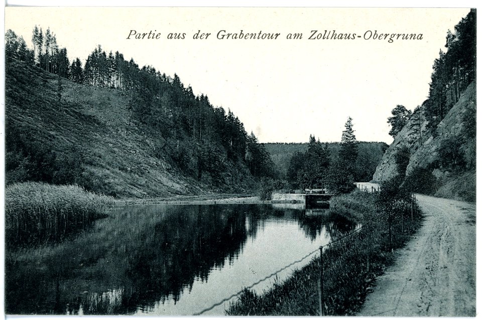 17445-Nossen-1914-Grabentour am Zollhaus Obergruna-Brück & Sohn Kunstverlag