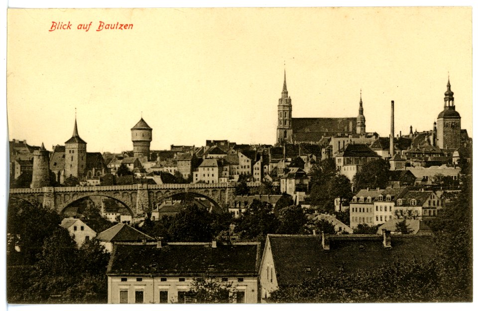 15869-Bautzen-1913-Blick auf Bautzen-Brück & Sohn Kunstverlag