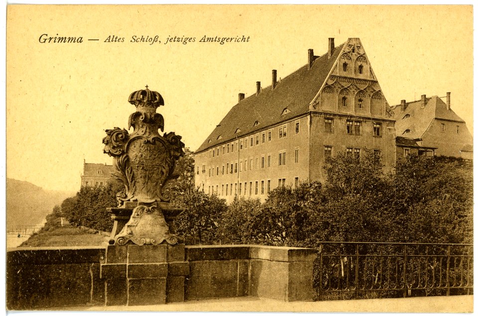 16311-Grimma-1913-Altes Schloß, jetzt Amtsgericht-Brück & Sohn Kunstverlag