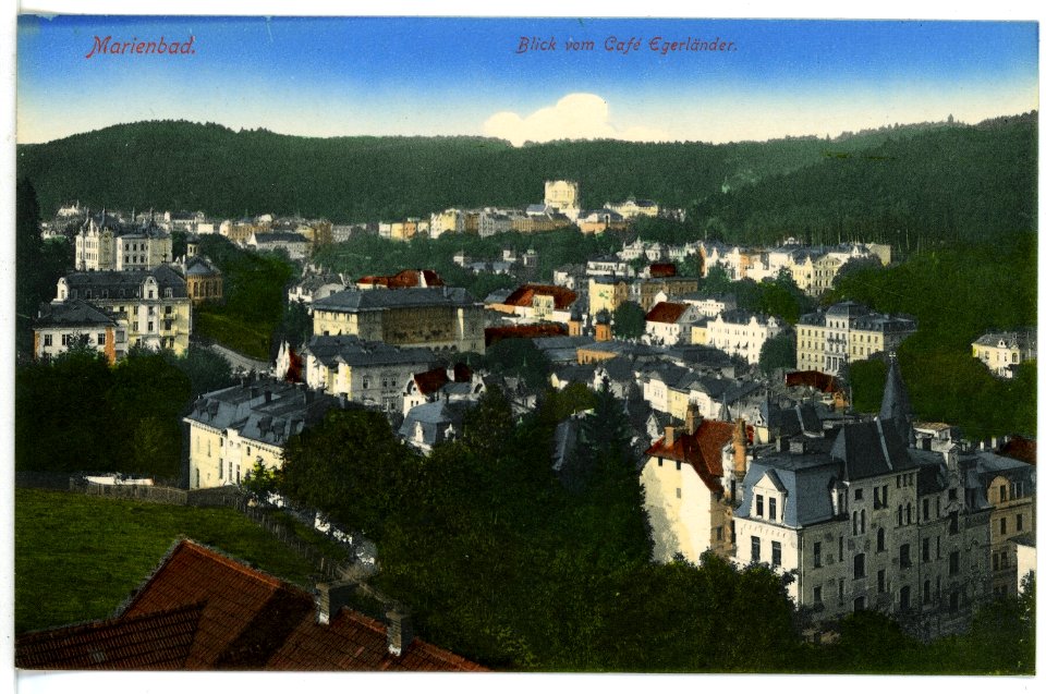 15934-Marienbad-1913-Blick auf Marienbad vom Cafe Egerländer-Brück & Sohn Kunstverlag