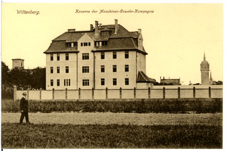16748-Wittenberg-1913-Kaserne der Maschinengewehr-Kompanie-Brück & Sohn Kunstverlag
