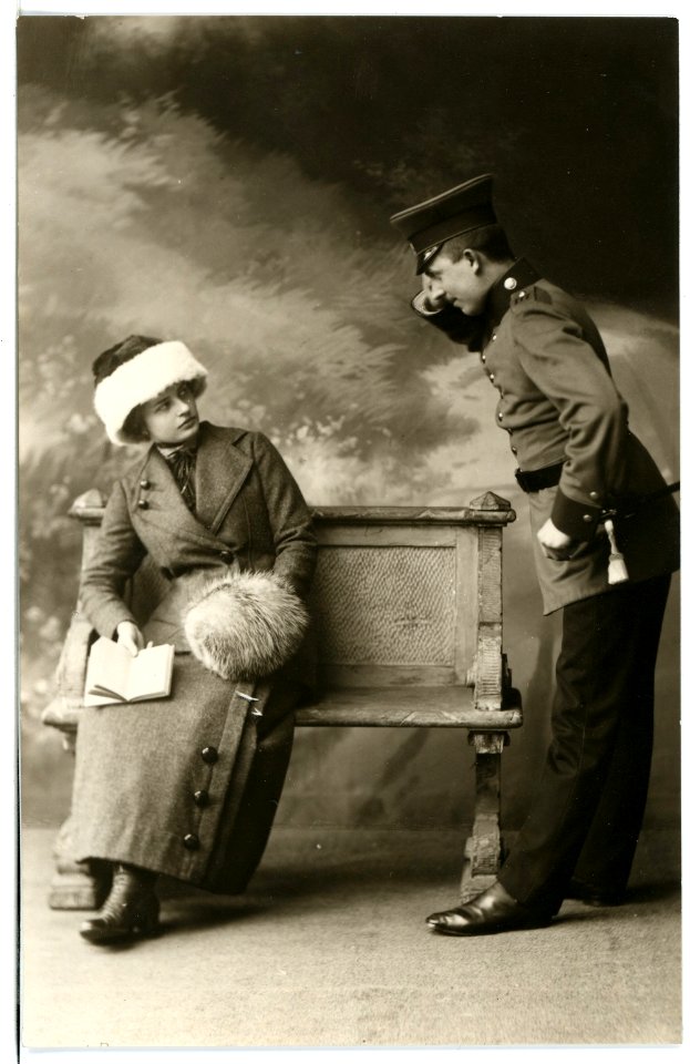 16074-Meißen-1913-Infanterie Gartenbank-Brück & Sohn Kunstverlag