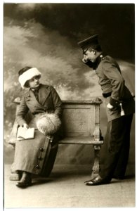 16074-Meißen-1913-Infanterie Gartenbank-Brück & Sohn Kunstverlag