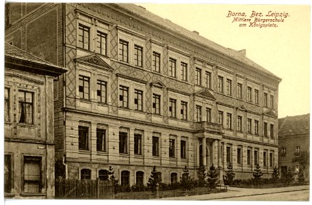 16384-Borna-1913-Mittlere Bürgerschule am Königsplatz-Brück & Sohn Kunstverlag
