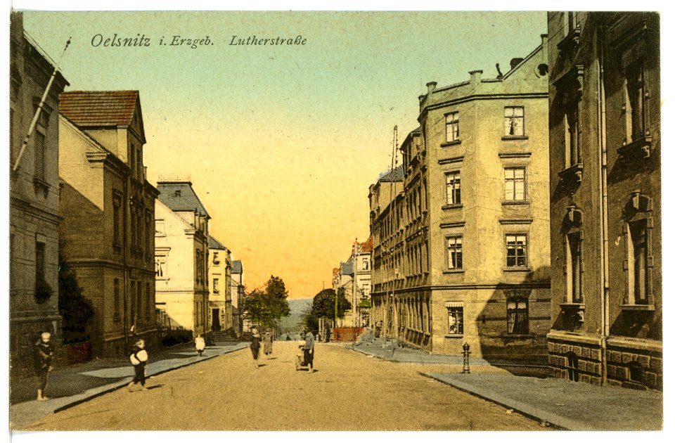 17045-Oelsnitz-1913-Lutherstraße-Brück & Sohn Kunstverlag