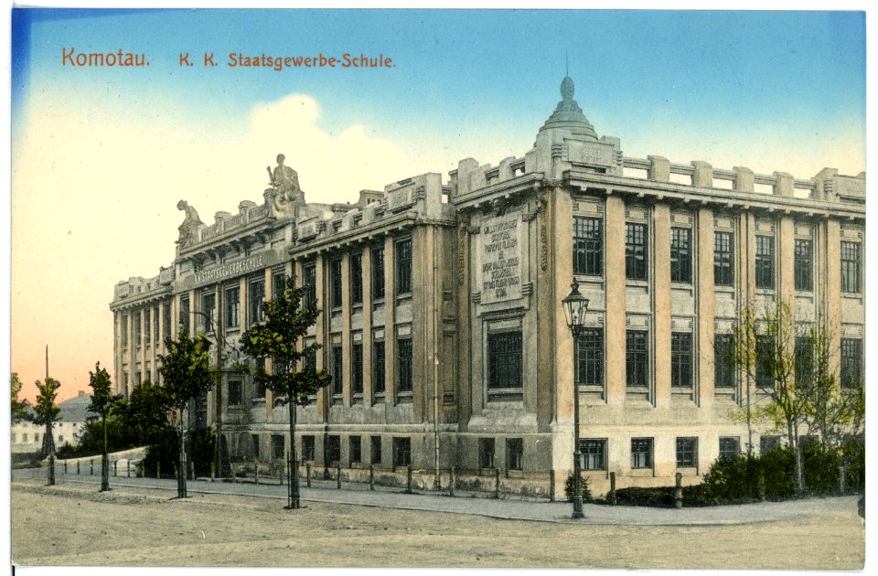 15841-Komotau-1913-Staatsgewerbeschule-Brück & Sohn Kunstverlag